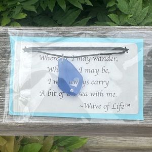 Carved Heart Sea Glass Necklace Make a Wish Boho